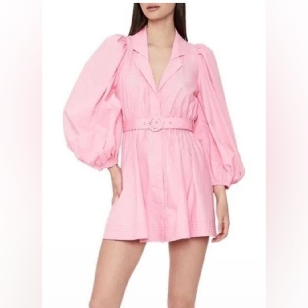 Bardot pink belted dress